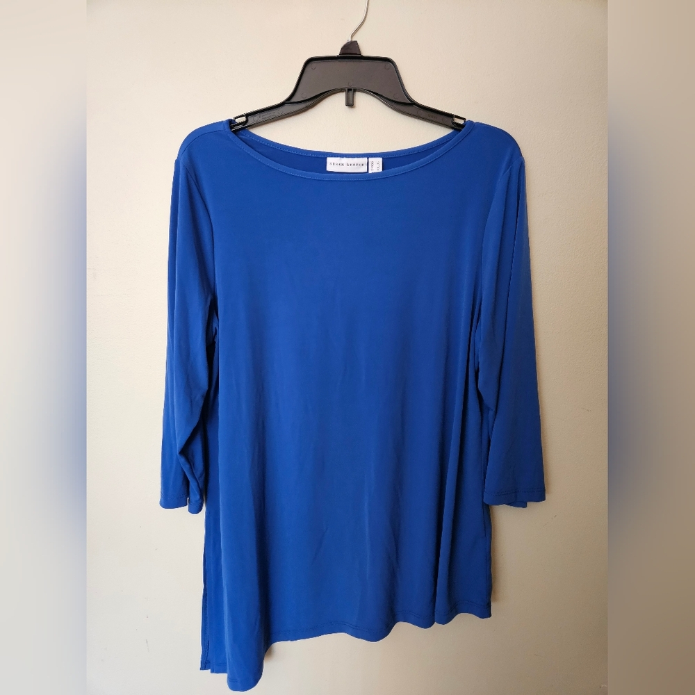 Blue Asymmetric Blouse
